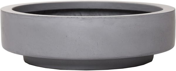 VIVANNO Pflanzschale Fiberglas ESCADA LOW Schale - Betongrau Matt (1 St), 30x30x9 cm
