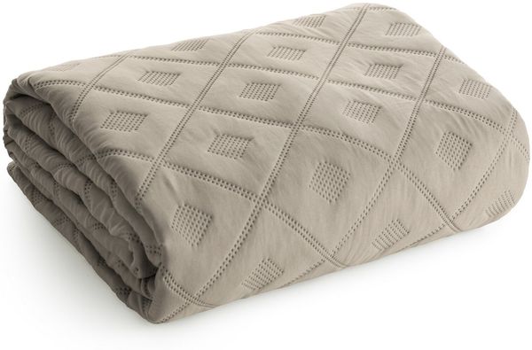 Klassische Tagesdecke ALARA6 220x200 cm dunkelbeige