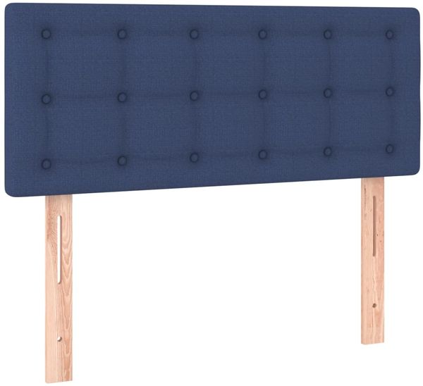 vidaXL Boxspringbett mit Matratze Blau 120x200 cm Stoff, Härtegrad: H2 [3140367] Bild 6