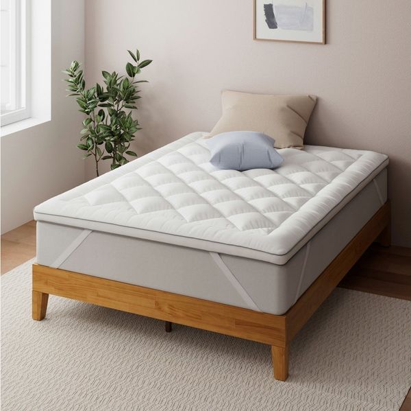 ZINUS, Topper ComfortSleep aus nachhaltiger Bambusfaser - Premium Matratzen-Upgrade, (Bambus-Viskose Füllung, Matratzentopper 90x200 cm/ 5 cm Höhe), Natürliche Barriere gegen Hausstaubmilben und Allergene