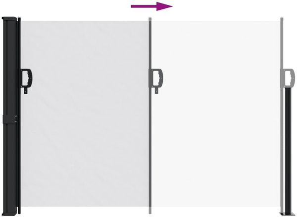 vidaXL Seitenmarkise Ausziehbar Weiß 140x600 cm 4004511 Bild 5