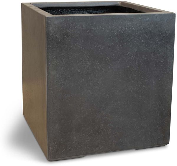 Roccastone würfelförmiger Betonpflanzkübel 50 x 54 cm anthrazit