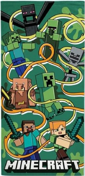 Minecraft Badetücher Minecraft Badetuch 70x140 cm – Funtage Graphic Design, 100% Baumwolle (1-St)