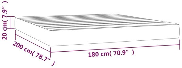 vidaXL Taschenfederkernmatratze Mittel Creme 180x200x20 cm Stoff 347839 Bild 7