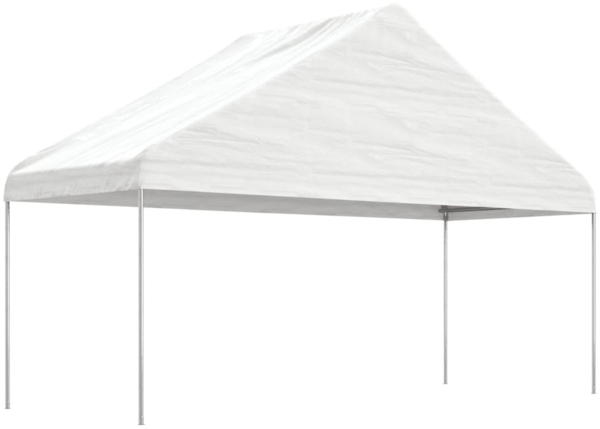 vidaXL Pavillon mit Dach Weiß 5,88x2,23x3,75 m Polyethylen 362639