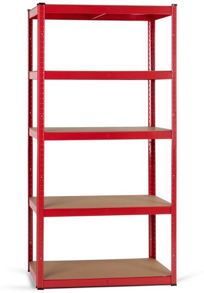 Stagecaptain Schwerlastregal Lagerregal - 5 variabel montierbare Böden - auch als Werkbank umbaubar, Tragkraft pro Boden: 175 kg, gesamt 875 kg