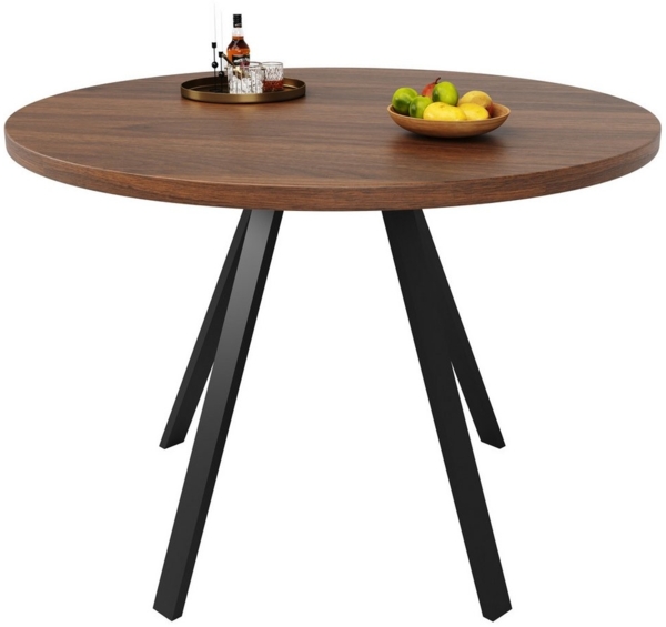 HAUSS SPOLE Esstisch Runder Küchentisch 80×80×75cm für Esszimmer, Tischbeine aus Metall (Schreibtisch, Küchentisch, 1-St, 80×80×75cm), geeignet für Esszimmer, Wohnzimmer