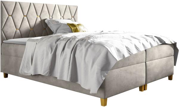 Boxspringbett 'Irossu' beige 180 x 200 cm