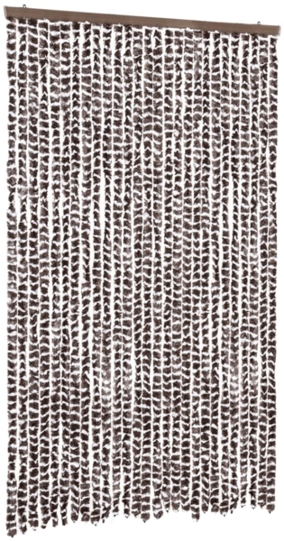 vidaXL Fliegenvorhang Braun und Weiß 118x220 cm Chenille 4004889