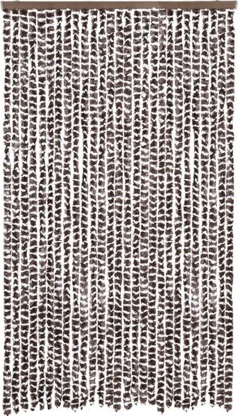 vidaXL Fliegenvorhang Braun und Weiß 118x220 cm Chenille 4004889 Bild 3