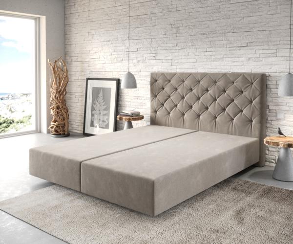 Boxspringgestell Dream-Great 160x200 cm Mikrofaser Beige