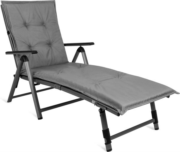 Aspero Liegenauflage wasserdicht, Polyester grau, 6 x 195 x 55 cm