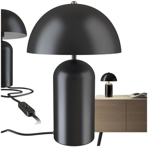 tectake Schreibtischlampe Retro-Tischlampe, Stabil, nicht relevant, Kleine Retro-Tischleuchte im angesagten 70er-Jahre Pilzdesign