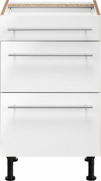 OPTIFIT Unterschrank Bern 50 cm breit, mit Schubkasten und 2 Auszügen, höhenverstellbare Füße
