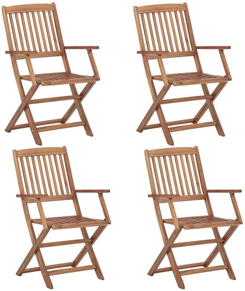 vidaXL Klappbare Gartenstühle 4 Stk. Massivholz Akazie 313602
