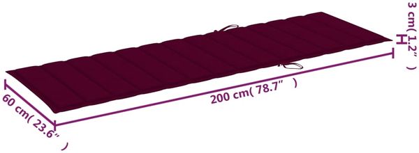 vidaXL Sonnenliegen 2 Stk. mit Auflagen Massivholz Akazie 3077339 Bild 12