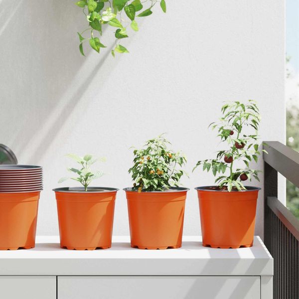 vidaXL Blumentopf 200 pcs Terrakotta Ø 15 x 13 cm Kunststoff 42029489