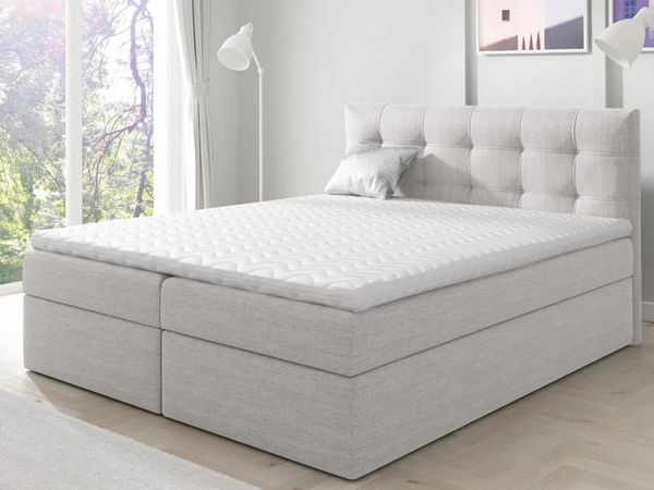 Beautysofa Boxspringbett TOPIQ mit Bettkasten (Bett für Schlafzimmer), mit 2x Bettkästen, Federkernmatratze