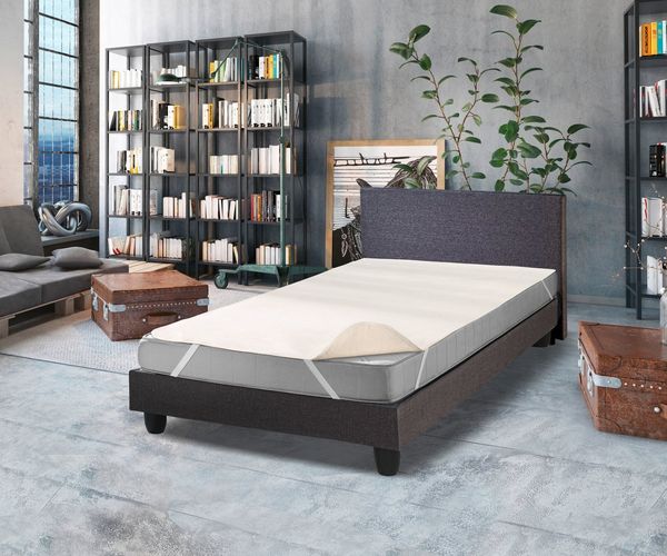 SETEX Molton Matratzenschutz, 80x200 cm, Eckgummis, 100 % Baumwolle, Basic, Naturfarben, 1607080200001002