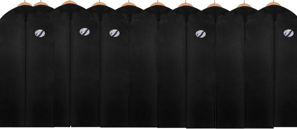 Clanmacy Sitzsack 10St. Kleidersack Kleiderhülle Schutzhülle Kleiderschutz Schwarz