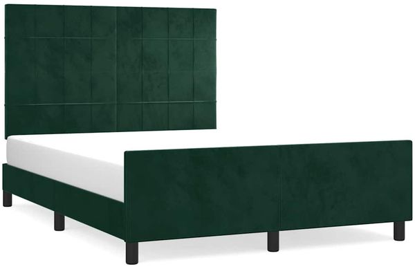 Doppelbett, Bettgestell Modernen ohne Matratze Dunkelgrün 140x190 cm Samt d2349e