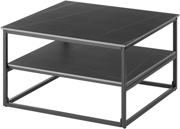 Couchtisch >Tilda 3< in schwarz, Keramik, Metall - 75x45x75cm (BxHxT)