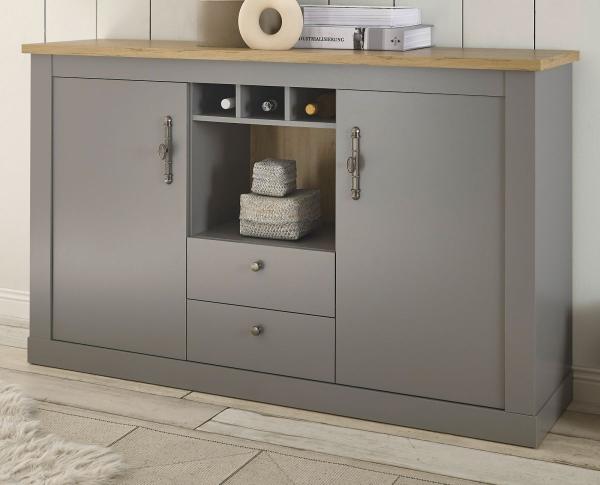 Sideboard Rideau in grau und Eiche Artisan 166 cm