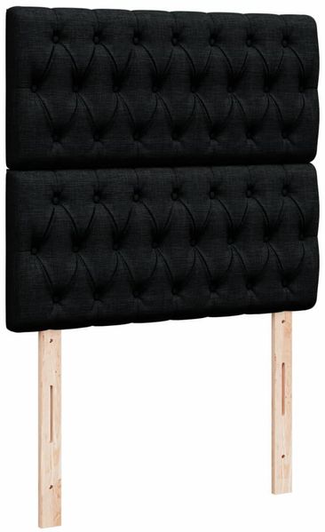 vidaXL Boxspringbett mit Matratze Schwarz 90x190 cm Stoff 3294220 Bild 9