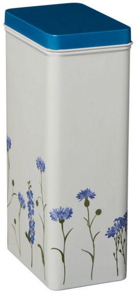 Ib Laursen - Vorratsdose Dose mit Deckel Kornblumen Blau H22,3cm Metall 32989-00