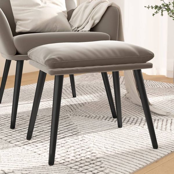 vidaXL Fußhocker Hellgrau 45 x 29,5 x 39 cm Samt [341504]