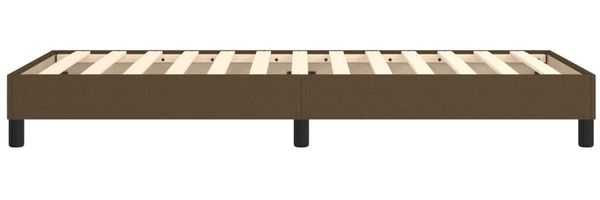 vidaXL Polsterbett, Stoff, 25,0 cm, Dunkelbraun, 100x200 cm, mit Lattenrost, Schwarz Bild 6