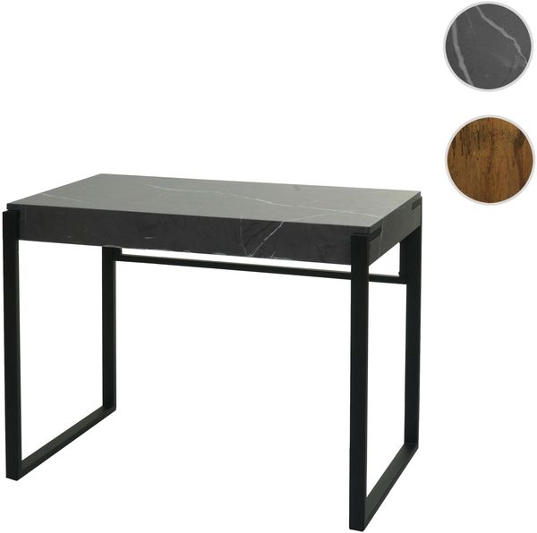 Konsolentisch HWC-L53, Telefontisch Arbeitstisch Beistelltisch Ablagetisch, Metall 80x100x54cm ~ Marmor-Optik grau Bild 9
