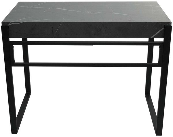 Konsolentisch HWC-L53, Telefontisch Arbeitstisch Beistelltisch Ablagetisch, Metall 80x100x54cm ~ Marmor-Optik grau Bild 8