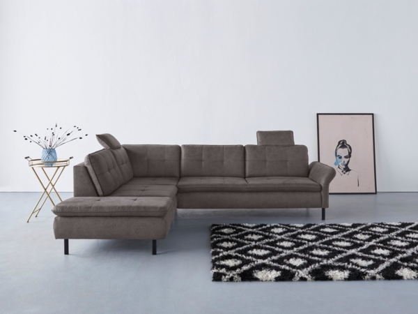 INOSIGN Ecksofa Birkholm L-Form, Armlehnverstellung, auch in Easy Clean Bezug - mit Wasser zu reinigen Bild 1