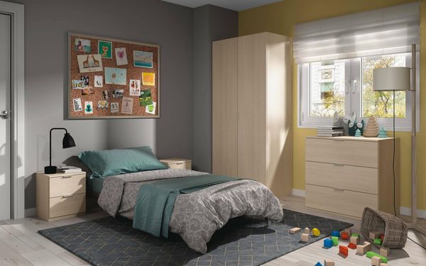 Dmora - Bridgeport-Kommode, moderne Kommode mit 3 Schubladen, niedriger Kommodenschrank für Schlafzimmer, Schrankkommode, 77 x 38 x 80 cm, Eiche