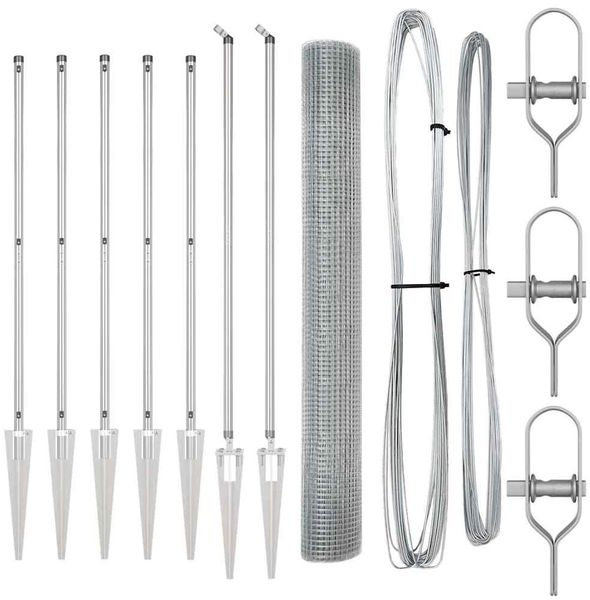 vidaXL Schweißdrahtzaun mit Spikes 10 x 1,4 m Verzinkter Stahl Silber 3351936 Bild 5