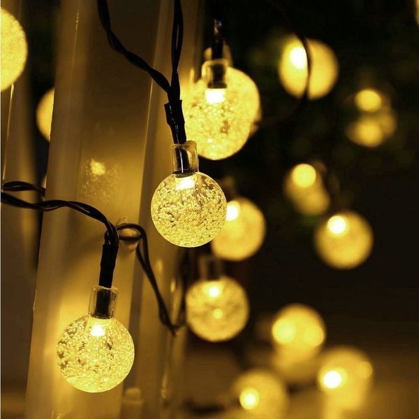 Salcar LED Solarleuchte 10m LED Solar Lichterkette 40er LED Kugel