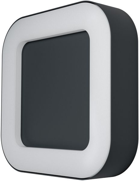 Osram ENDURA Style Square quadratische Outdoor-LED-Wand-/Deckenleuchte in Dunkelgrau aus Aluminium, energieeffizient, IP44-Schutz, für Terrasse und Balkon