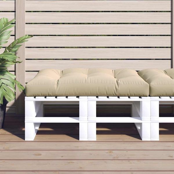 vidaXL Palettenkissen Beige 120x80x12 cm Stoff 360516