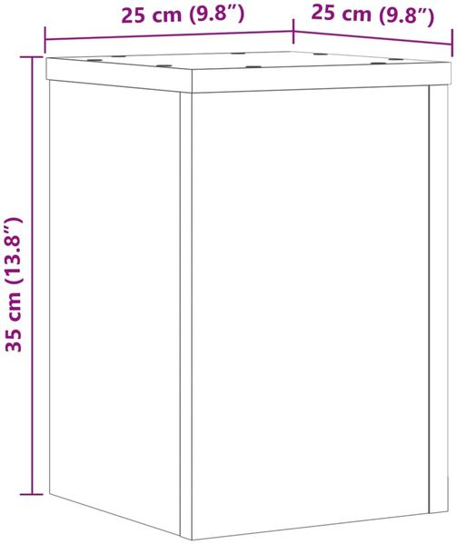 vidaXL Pflanzenständer 2 Stk. Weiß 25x25x35 cm Holzwerkstoff 852906 Bild 10