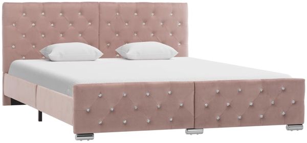 vidaXL Bettgestell Rosa Stoff 160x200 cm [286827]