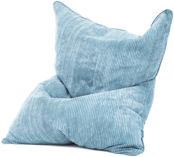 Green Bean® XXL Sitzsack 370 Liter waschbar, Cordstoff / EPS-Perlen Füllung hellblau, 25 x 180 x 140 cm