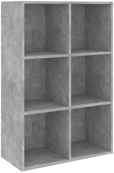 Bücherregal | Standregal Betongrau 66x30x98 cm Holzwerkstoff