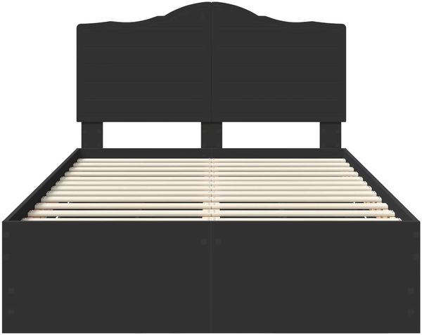 vidaXL Bettrahmen mit Schubladen Schwarz 120 x 190 cm Ingenieurs Holz 3413437 Bild 8