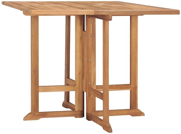 vidaXL Klappbarer Garten-Esstisch 90x90x75 cm Massivholz Teak 315448