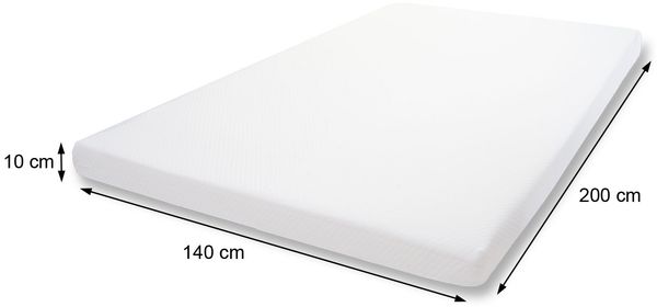 'HWC-E63' Kaltschaum-Matratzentopper, 10 cm, 140x200 cm Bild 2
