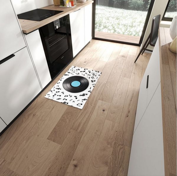 Primedeco Teppich Küchenteppich Schallplatte Musik PVC rutschfest abwaschbar Läufer, Rechteckig, Höhe: 3 mm, Pflegeleicht & Wasserabweisend