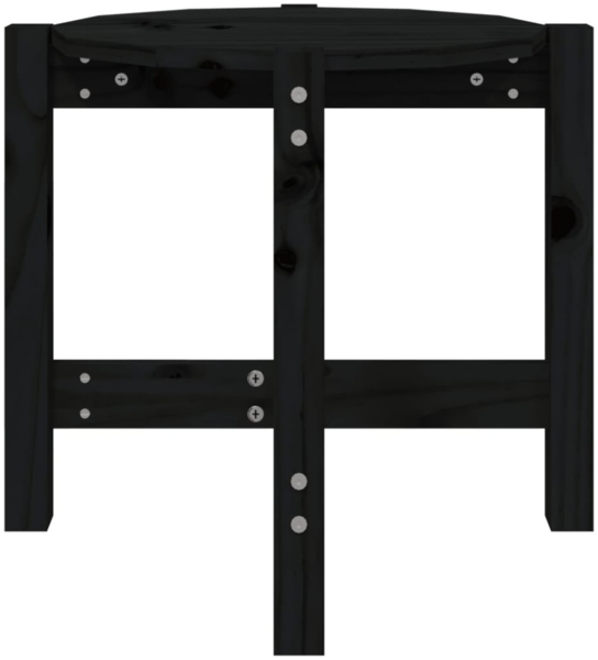 vidaXL Couchtisch Schwarz Ø 52,5x45 cm Massivholz Kiefer 822311 Bild 6