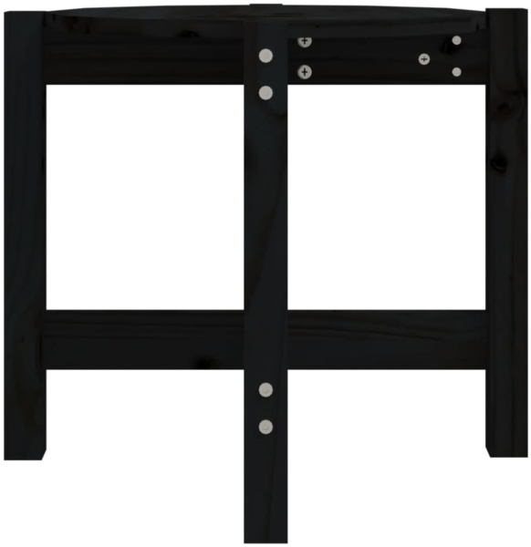vidaXL Couchtisch Schwarz Ø 52,5x45 cm Massivholz Kiefer 822311 Bild 2