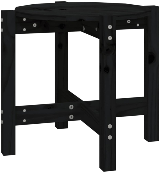 vidaXL Couchtisch Schwarz Ø 52,5x45 cm Massivholz Kiefer 822311 Bild 5